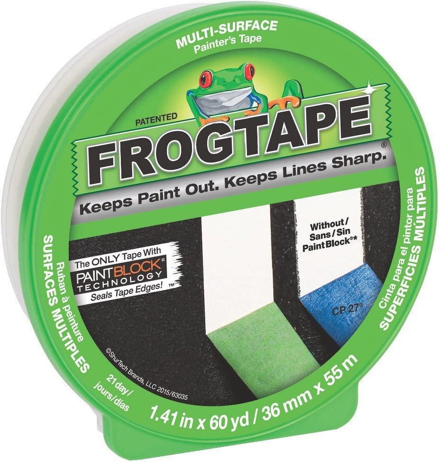 FrogTape 36 mm x 55 m Green Painter's Tape with PaintBlock Technology