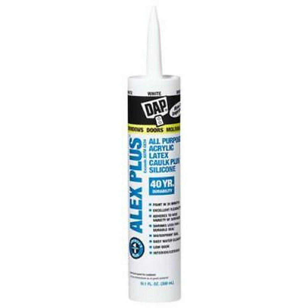 DAP Alex Plus 300 mL White Acrylic Latex Caulk with Silicone