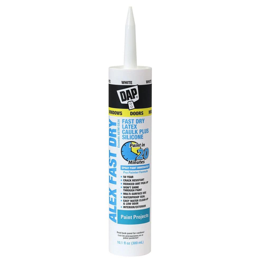 DAP Alex Fast Dry 300 mL Acrylic Latex Caulk with Silicone in White